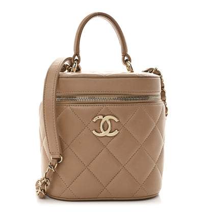 Chanel Lambskin Quilted Trendy Vanity Case Beige 1 of 11