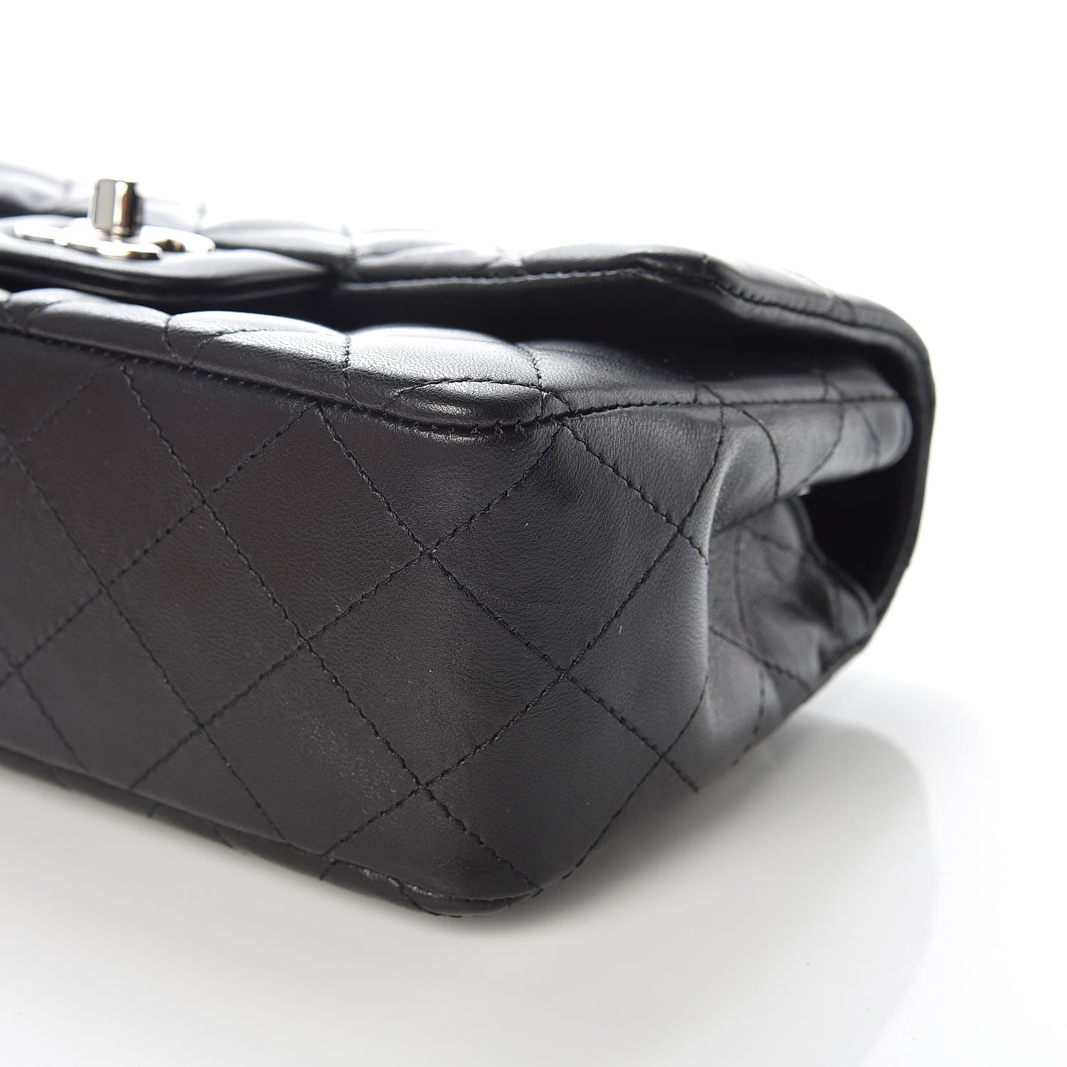 Chanel Lambskin Quilted Mini Rectangular Flap Black 6 of 10