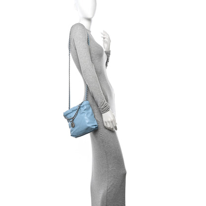 Chanel Shiny Calfskin Quilted Mini Chanel 22 Light Blue 2 of 10