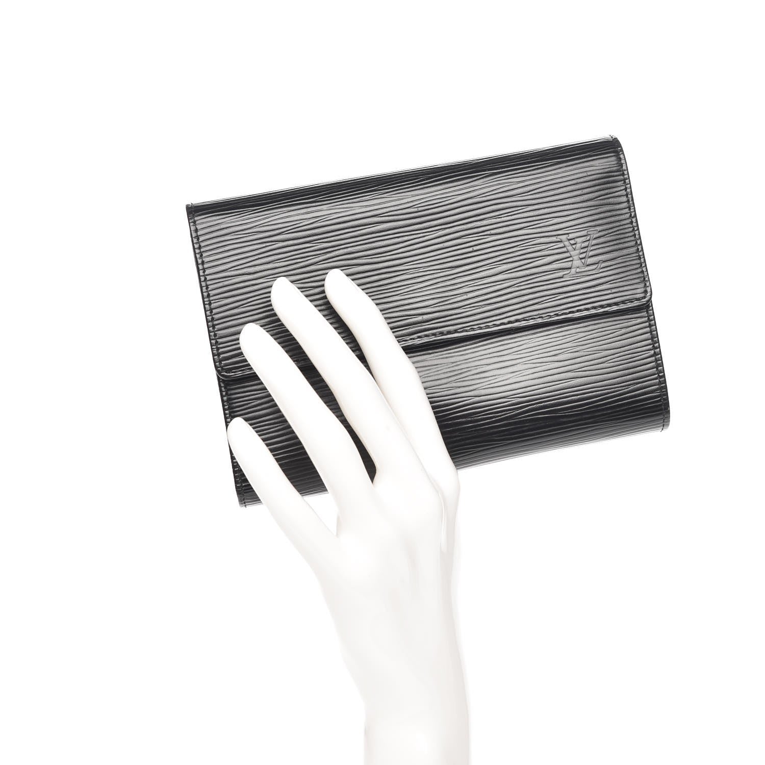 Louis Vuitton Epi Porte Tresor Etui Papiers Wallet Black 2 of 7