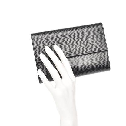 Louis Vuitton Epi Porte Tresor Etui Papiers Wallet Black 2 of 7