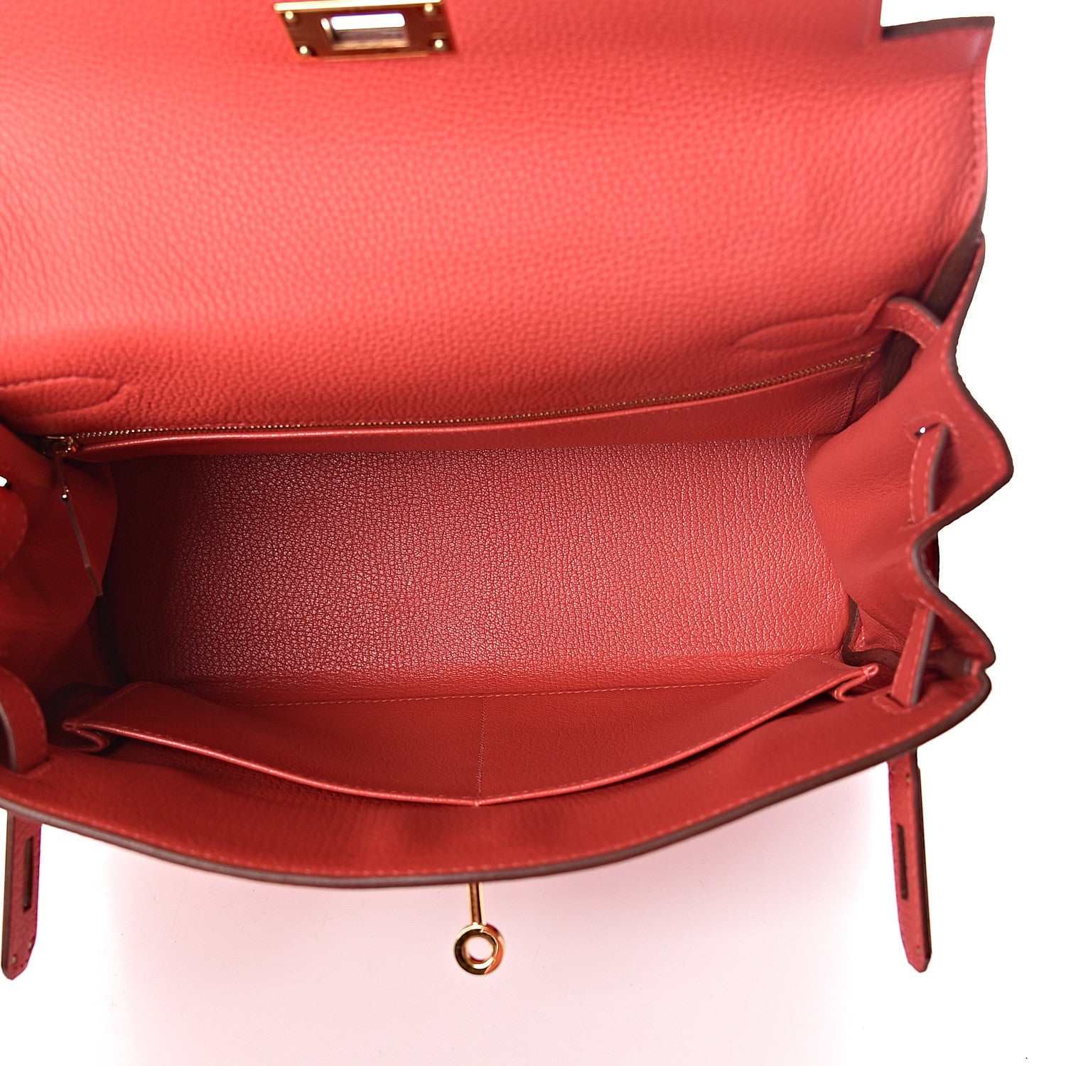Hermes Togo Kelly Retourne 28 Rouge Pivoine 6 of 35