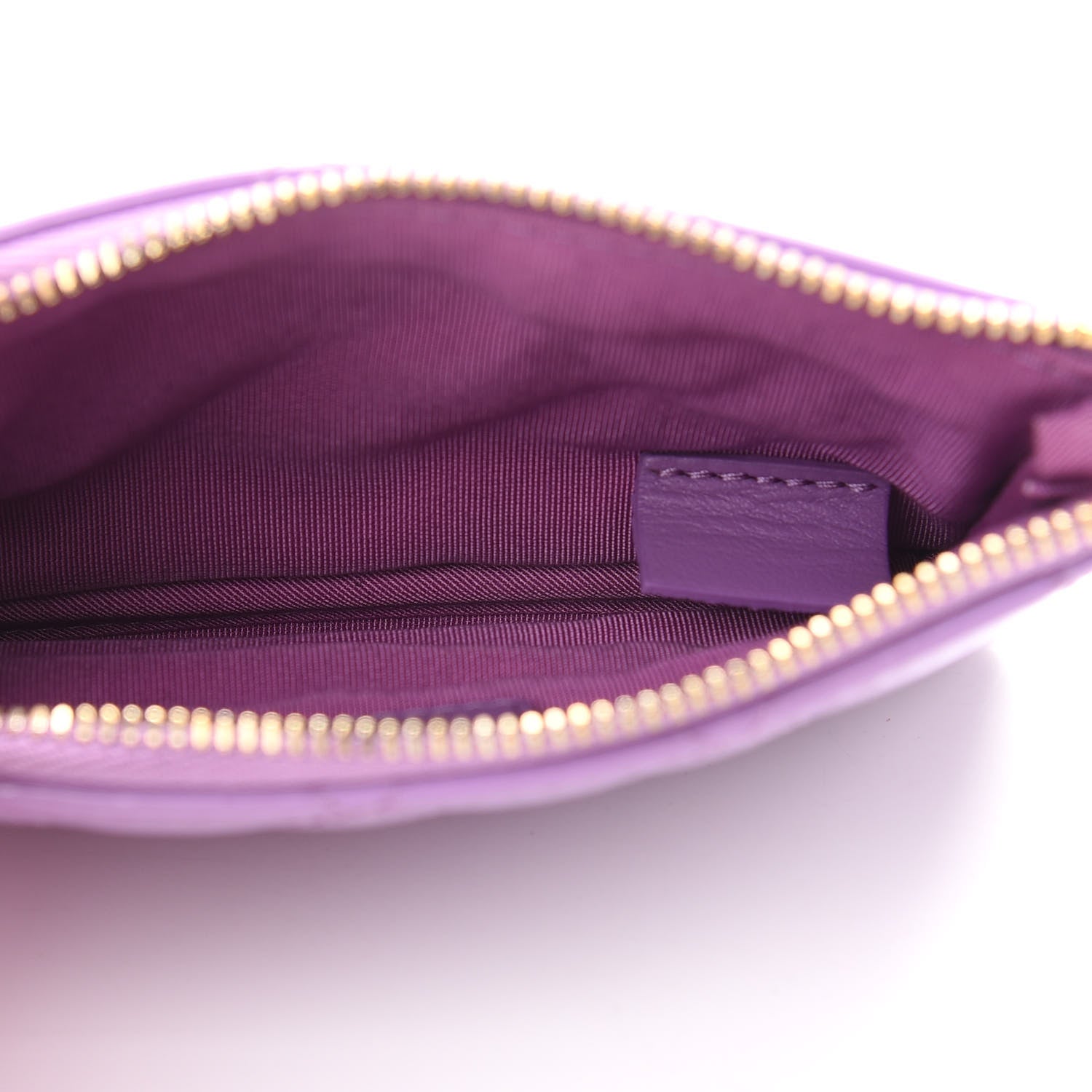 Chanel Patent Quilted Small Cosmetic Case Purple 6 of 8