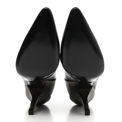 Louis Vuitton Calfskin Monogram Janet Ankle Boots 37 Black 5 of 12