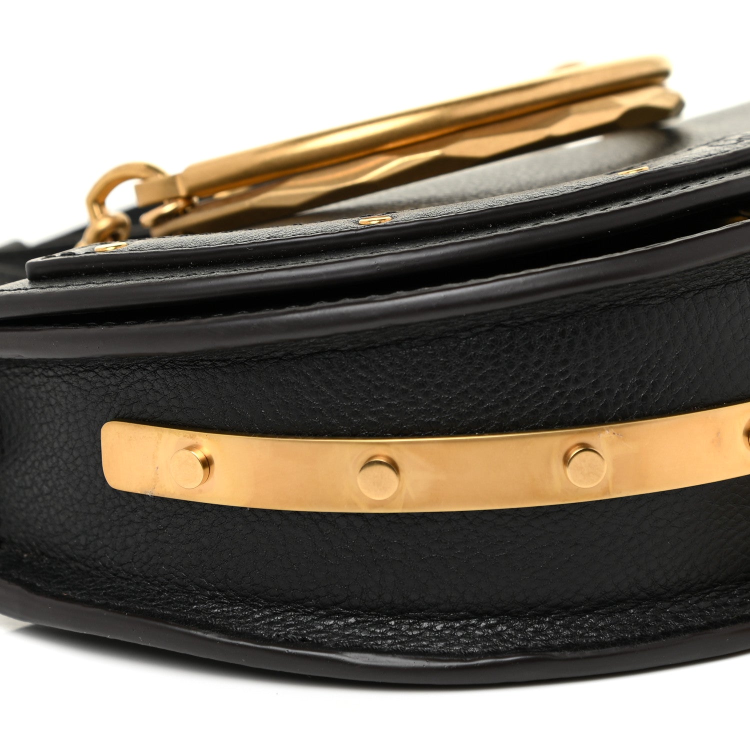 Chloe Calfskin Small Nile Bracelet Minaudiere Bag Black 8 of 9