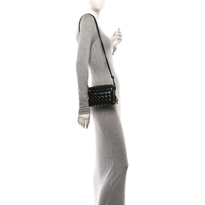 Bottega Veneta Polished Nappa Intrecciato Metallic Knot Mini Loop Camera Bag Black 2 of 9