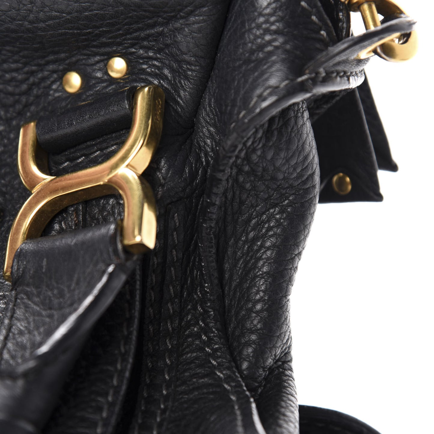 Calfskin Medium Marcie Satchel Black