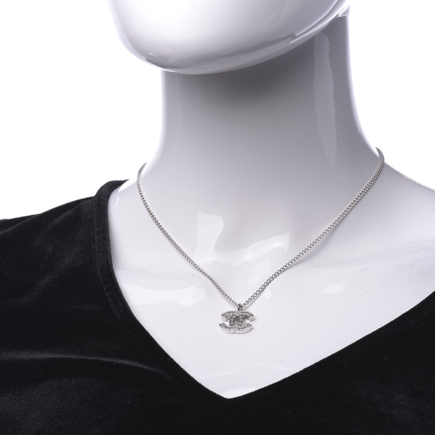 Chanel CC Necklace Silver 2 of 6