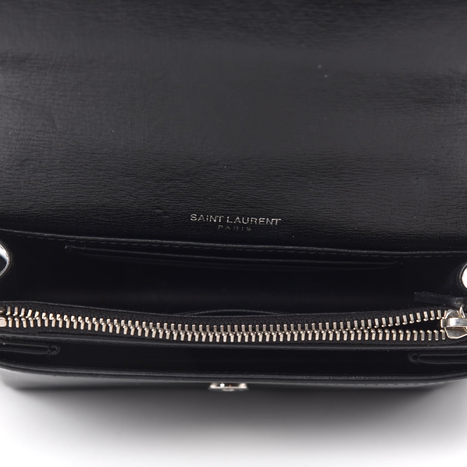 Saint Laurent Calfskin Monogram Sunset Chain Wallet Black 5 of 12