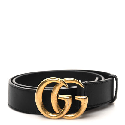 Gucci Moon Calfskin Double G 30mm Belt 75 30 Black 1 of 6