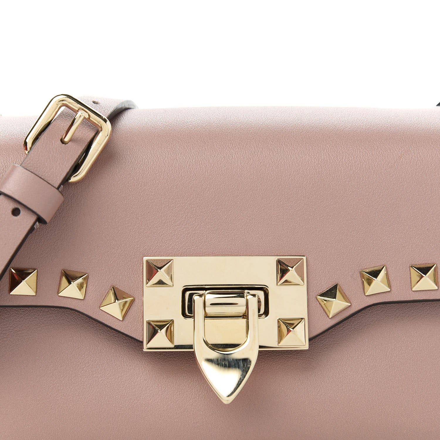 Valentino Garavani Calfskin Mini Rockstud Crossbody Bag Poudre 10 of 11