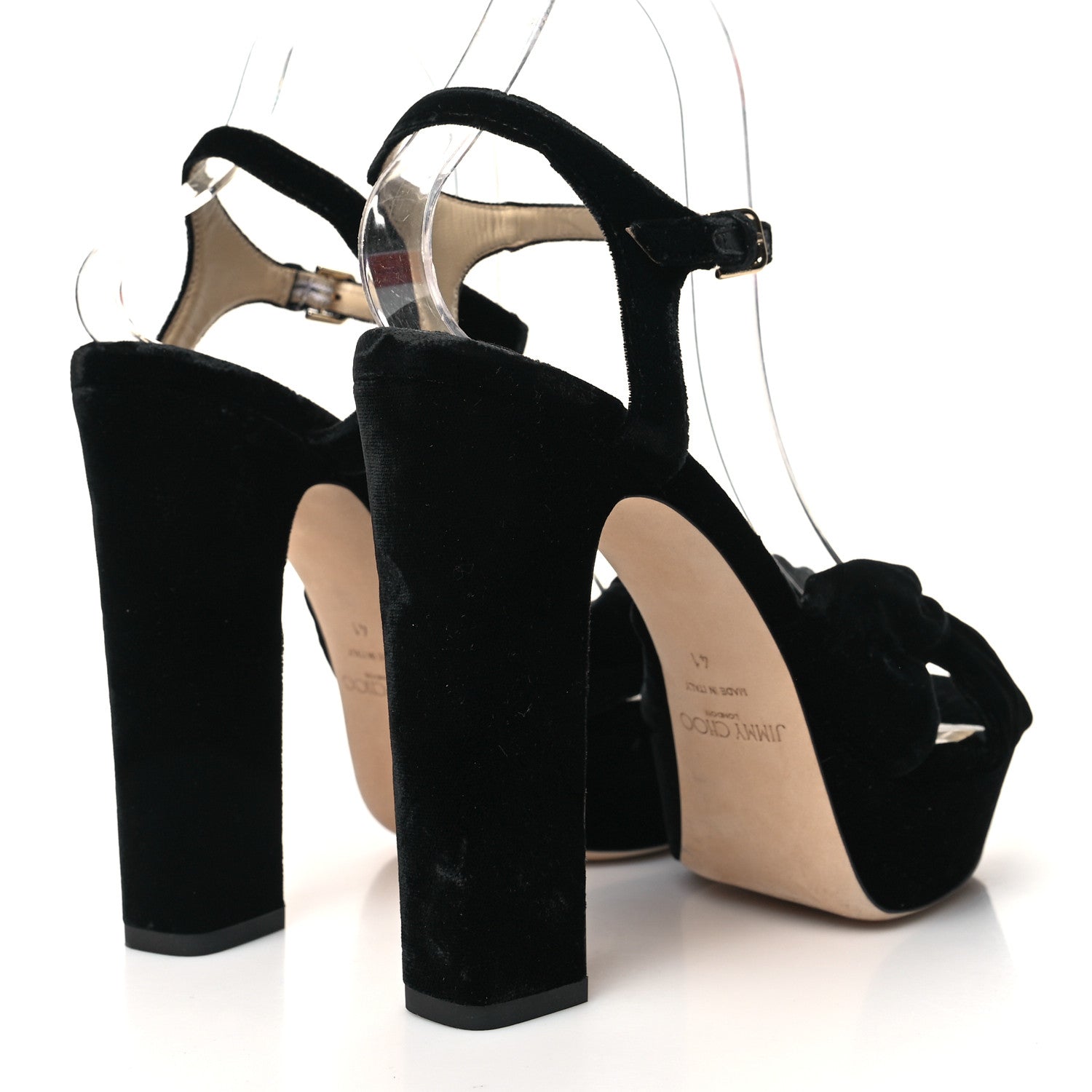 Jimmy Choo Velvet Heloise Pumps 41 Black 4 of 7