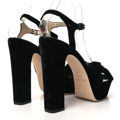 Jimmy Choo Velvet Heloise Pumps 41 Black 4 of 7