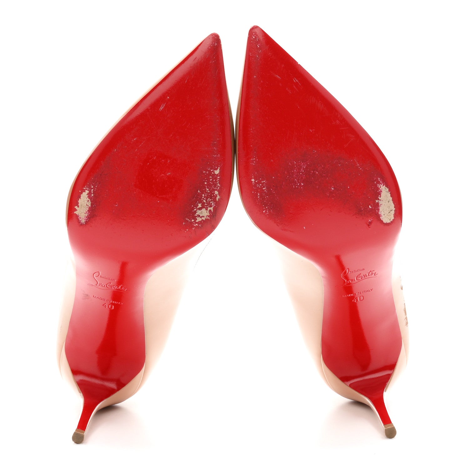 Christian Louboutin Patent Pigalle 85mm Pumps 40 Nude 6 of 9