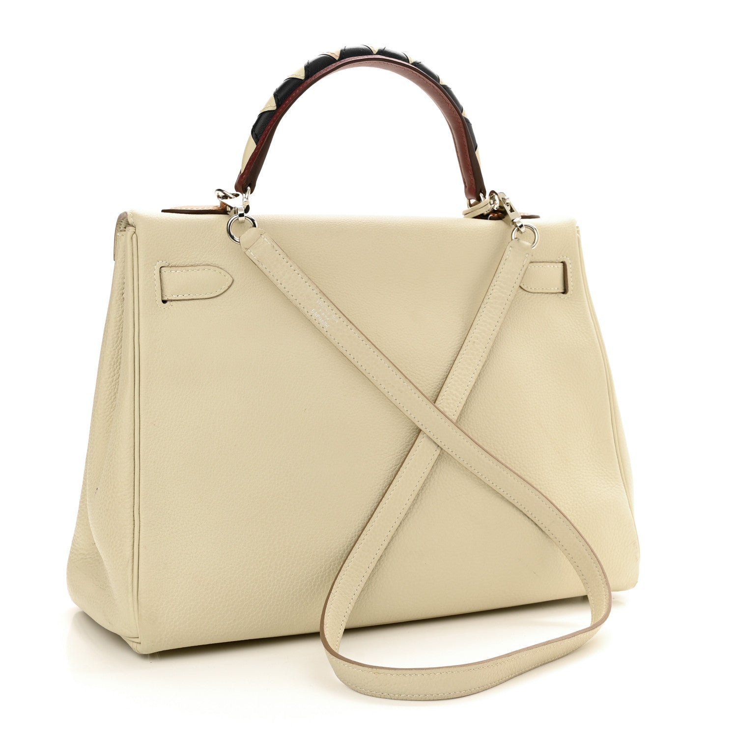 Hermes Togo Au Galop Kelly Retourne 32 Craie Rouge H Fauve Black 3 of 15