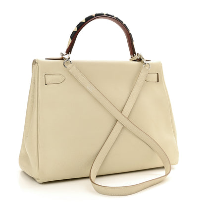 Hermes Togo Au Galop Kelly Retourne 32 Craie Rouge H Fauve Black 3 of 15