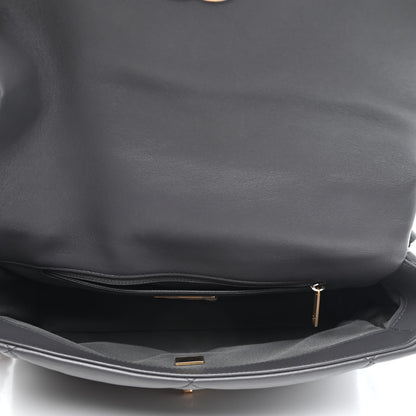 Chanel Lambskin Quilted Large Chanel 19 Flap Dark Grey 4 of 4