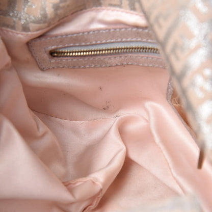 Fendi Metallic Jacquard Zucchino Baguette Pink 7 of 9