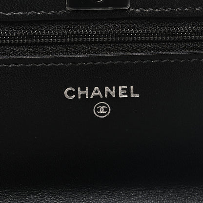 Chanel Lambskin Quilted Trendy CC Wallet On Chain WOC So Black 4 of 12