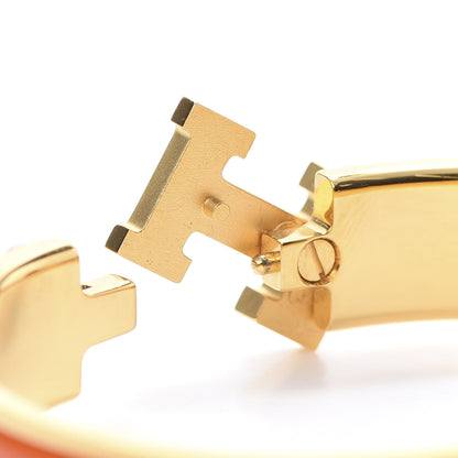 Hermes Enamel Narrow Clic Clac H Bracelet PM Orange 5 of 6