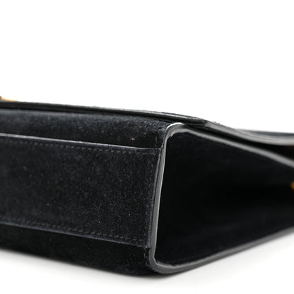 Saint Laurent Suede Medium Classic Monogram Kate Tassel Satchel Black 10 of 12