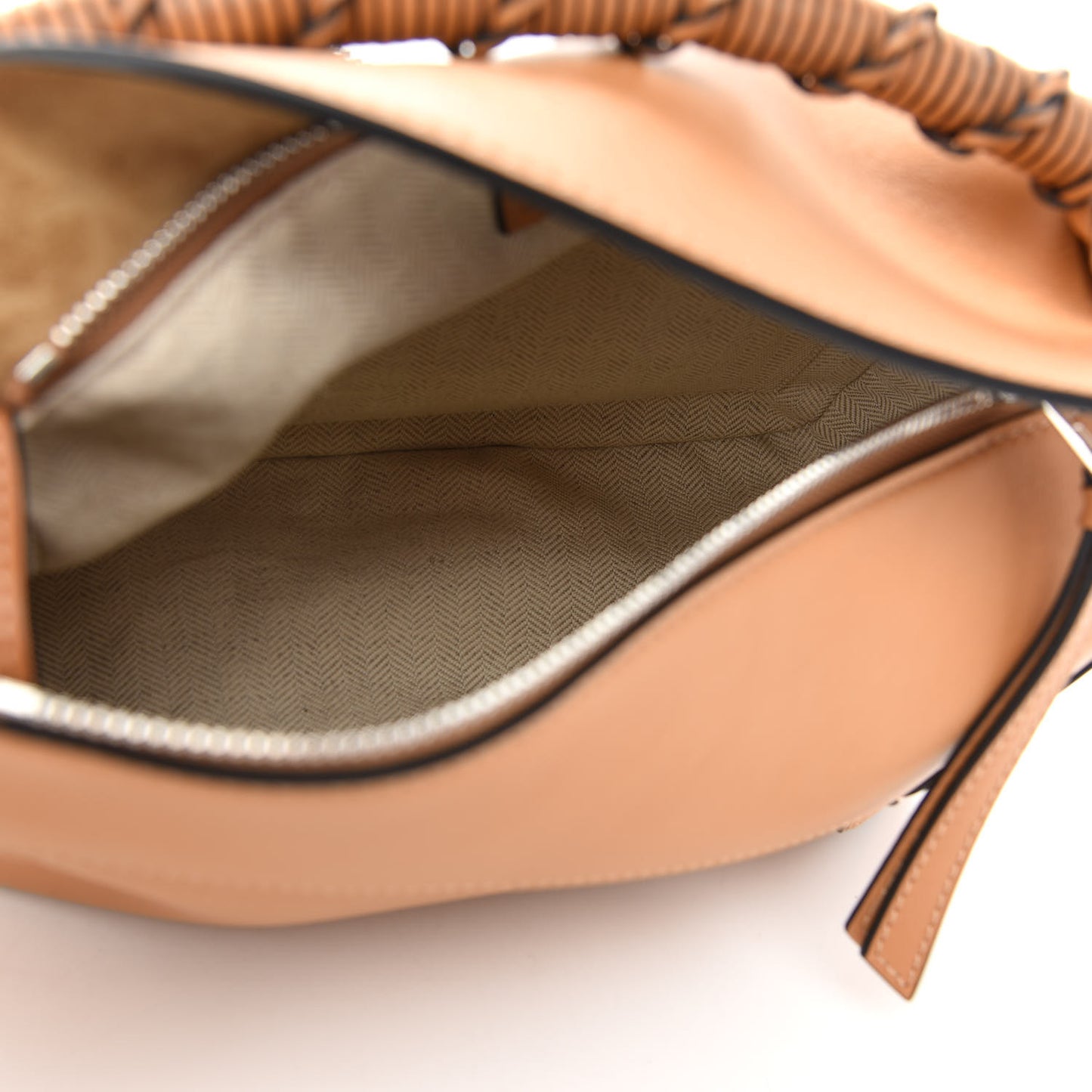 Calfskin Small Puzzle Edge Bag Tan