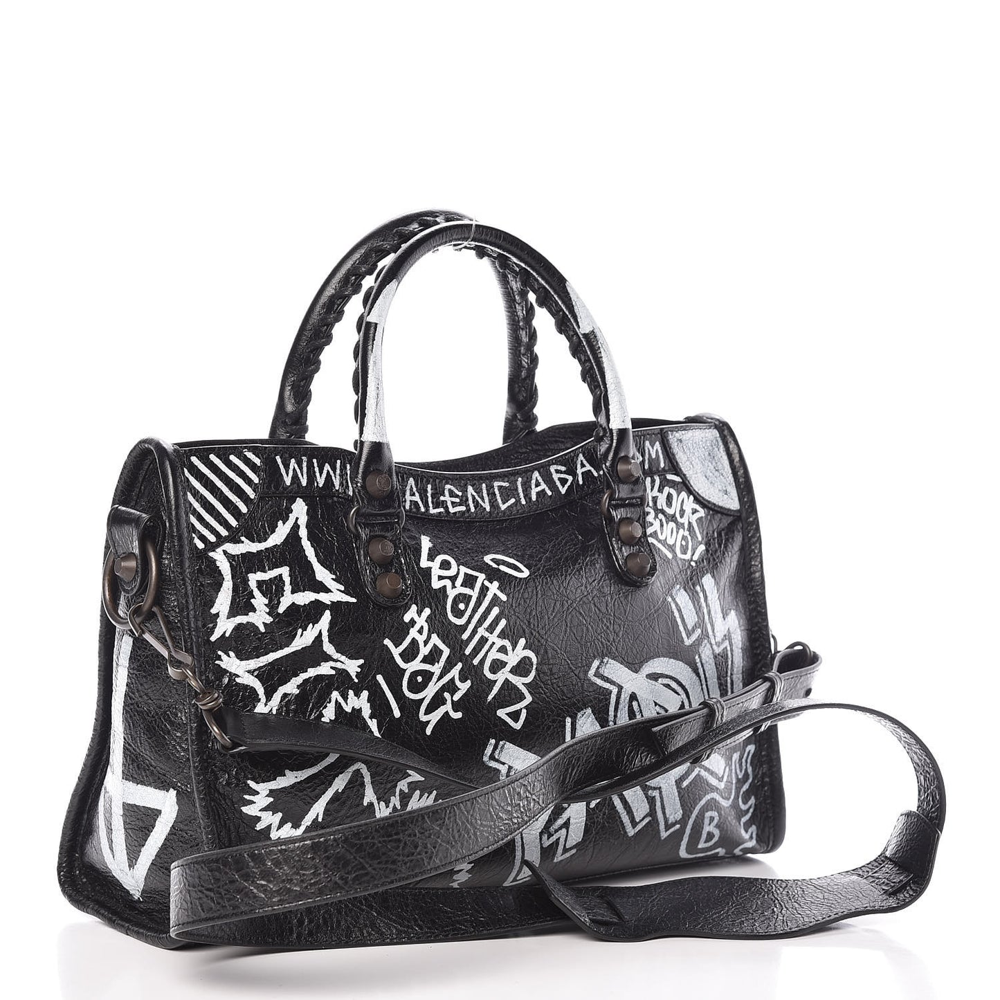 Agneau Classic Hardware Graffiti All Over S City Black