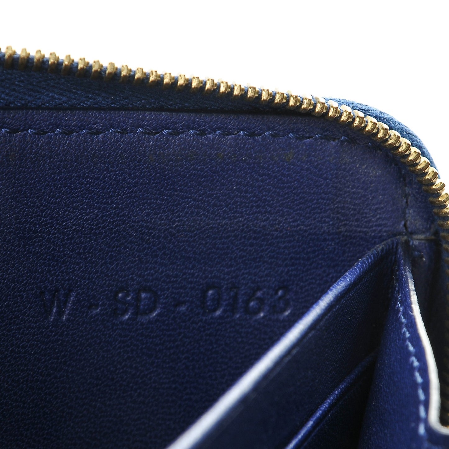 Lambskin Large Zip Around Multifunction Wallet Indigo