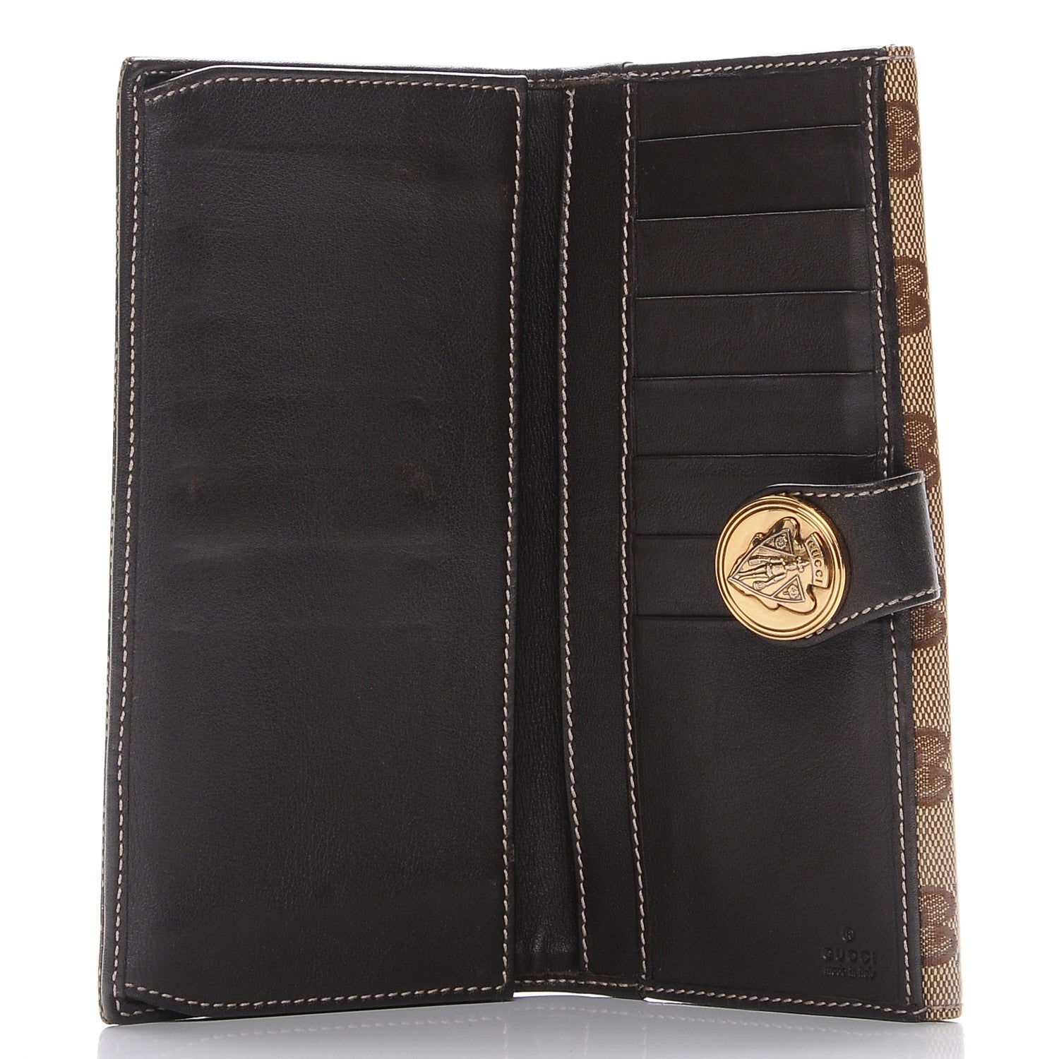 Gucci Crystal Monogram Hysteria Continental Wallet Brown 5 of 8