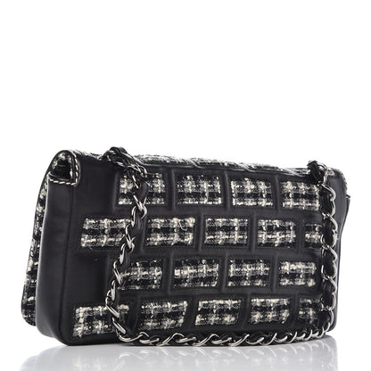 Chanel Lambskin Tweed East West Flap Black 3 of 7
