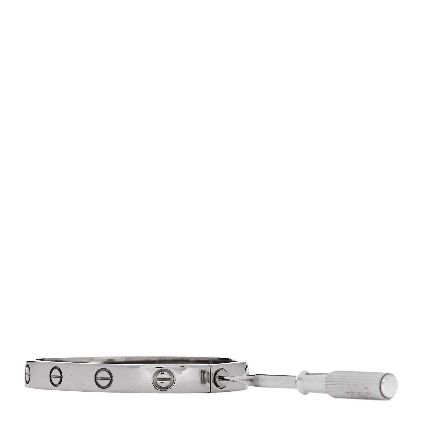 18K White Gold LOVE Bracelet 16