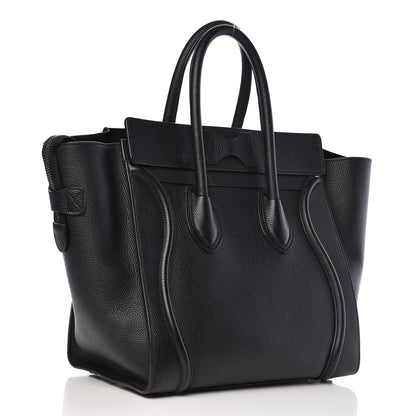 Celine Drummed Calfskin Mini Luggage Black 3 of 17