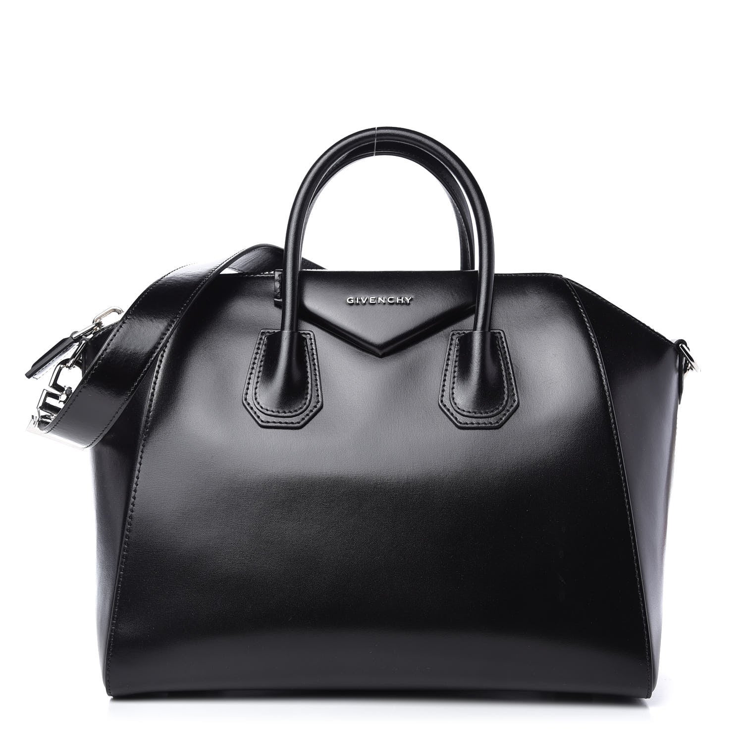 Givenchy Shiny Lord Calfskin Medium Antigona Black 1 of 10
