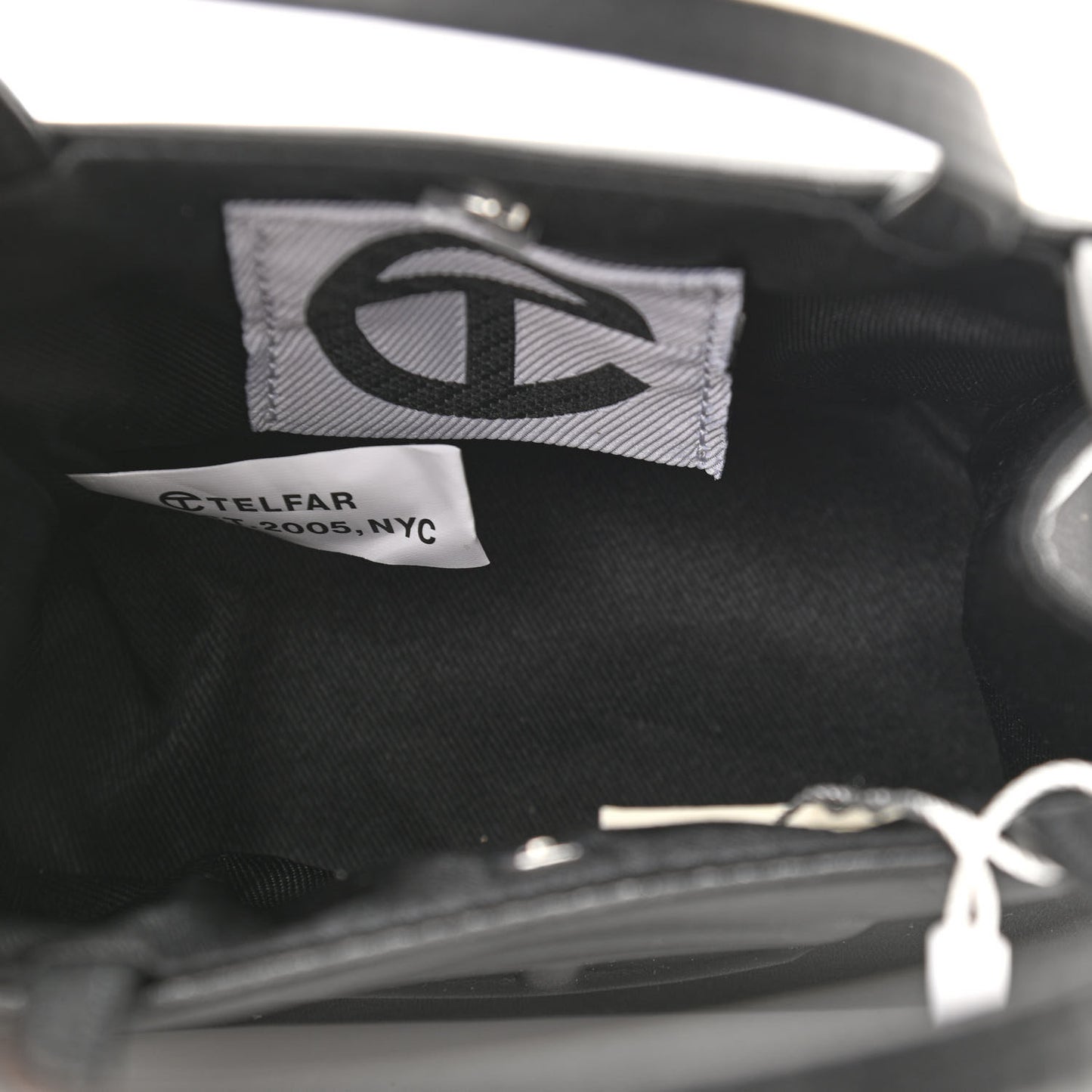 Vegan Leather Small Shopping Bag Black