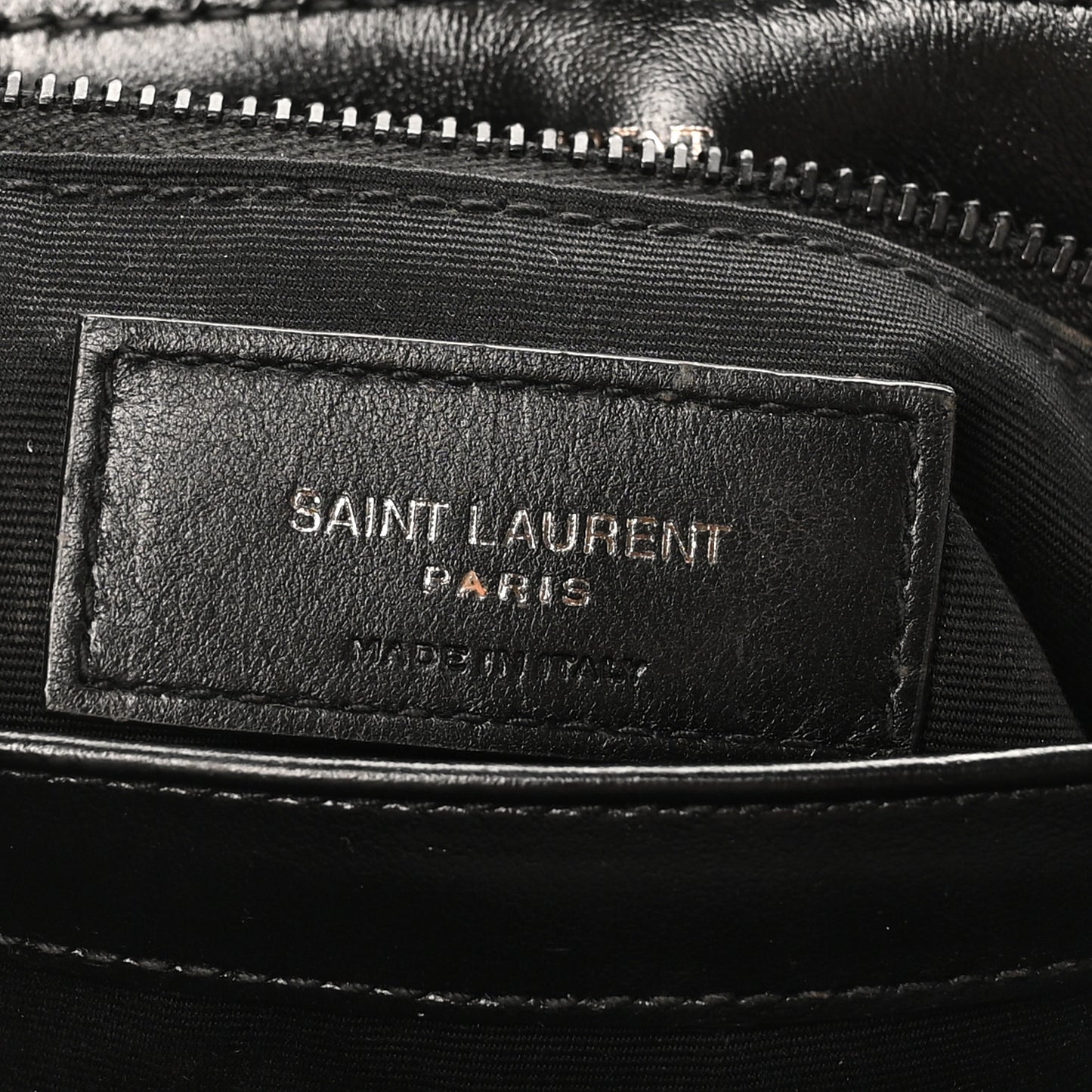 Calfskin Y Quilted Monogram Monochrome Toy Loulou Crossbody Bag Black