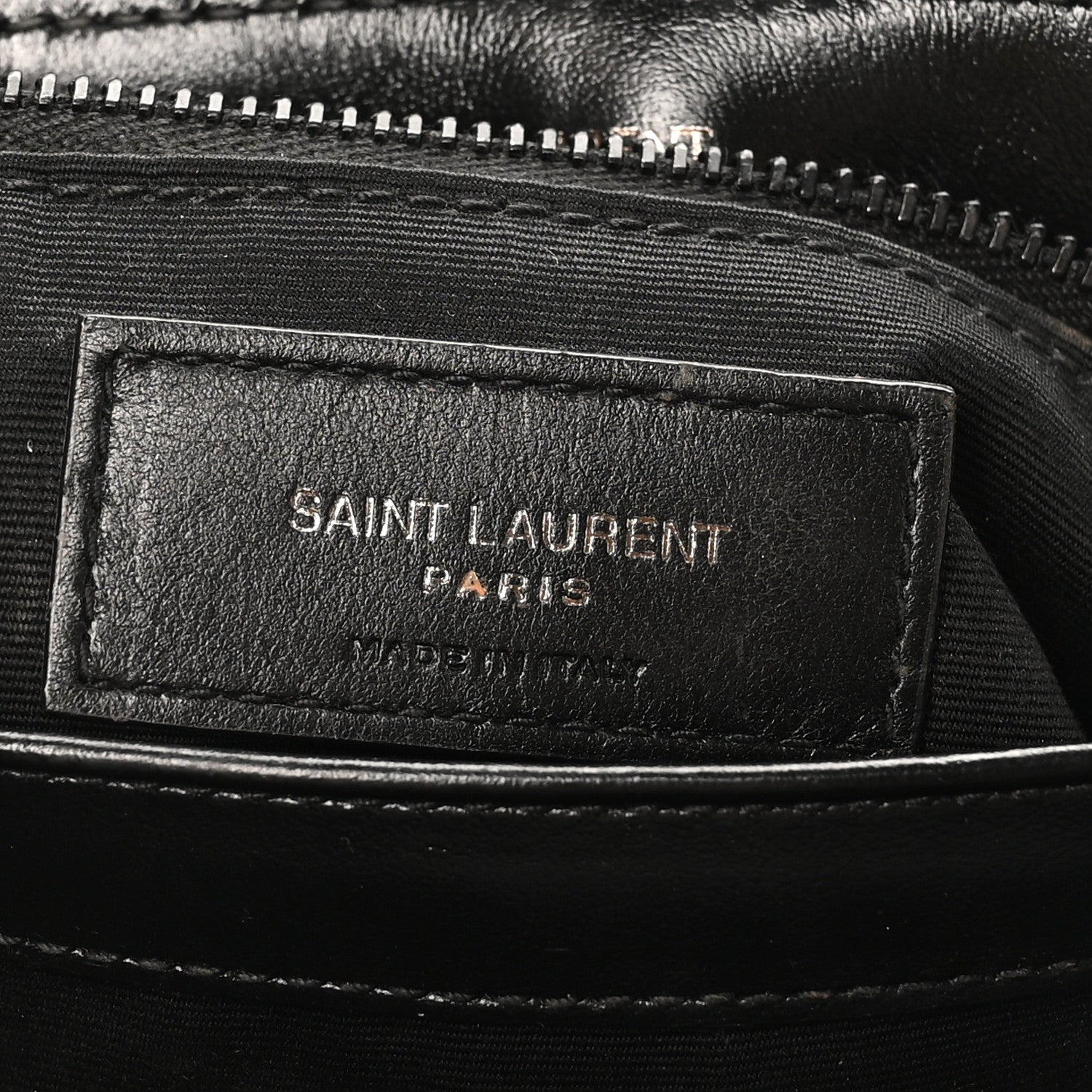 Saint Laurent Calfskin Y Quilted Monogram Monochrome Toy Loulou Crossbody Bag Black 6 of 10