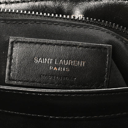 Saint Laurent Calfskin Y Quilted Monogram Monochrome Toy Loulou Crossbody Bag Black 6 of 10