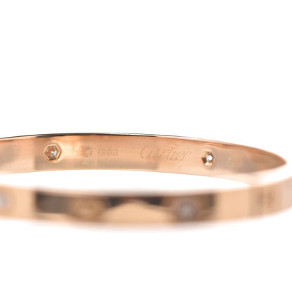 Cartier 18K Yellow Gold 6 Diamond LOVE Bracelet 17 3 of 4