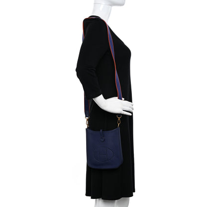 Hermes Taurillon Clemence Amazone Evelyne TPM Bleu Encre 2 of 11