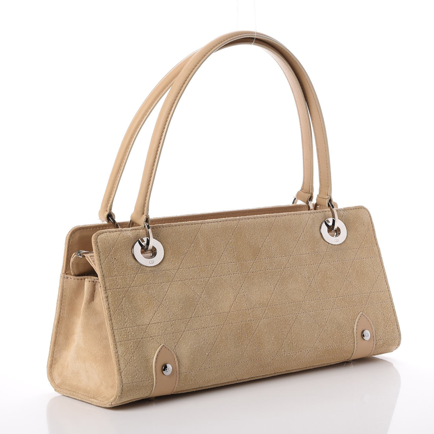 Christian Dior Suede Cannage Stitched East West Lady Dior Beige 3 of 14