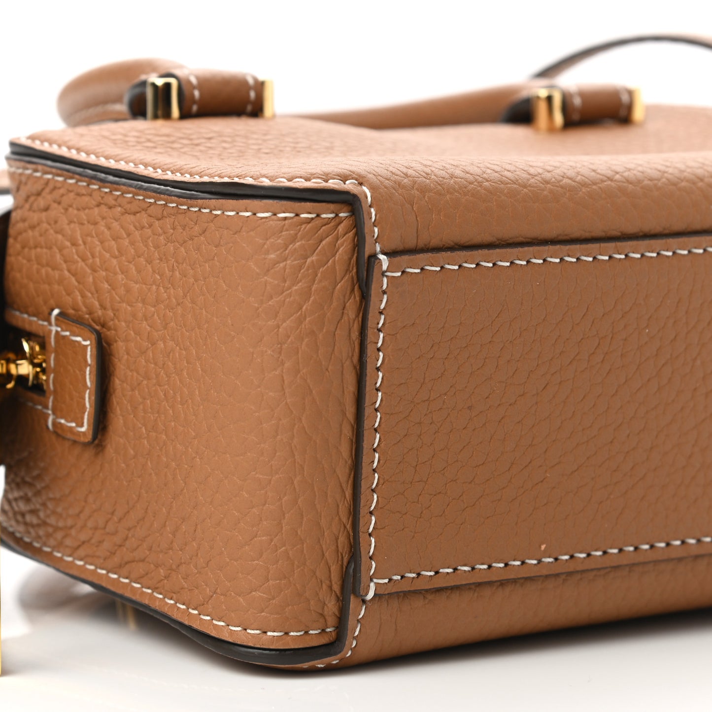 Taurillon Soft Nano Cool Box Satchel Vegetal Ivory