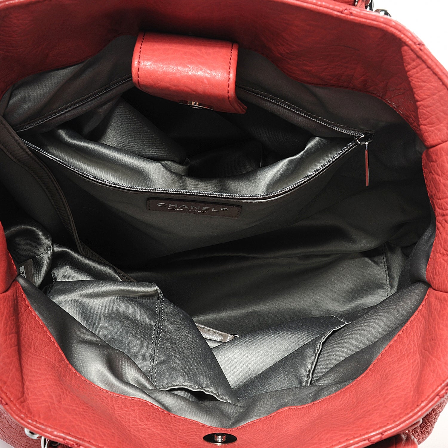 Chanel Leather Lady Braid Tote Red 5 of 8