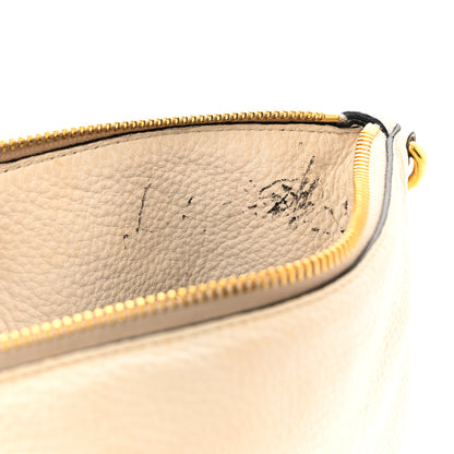 Prada Vitello Daino Zippered Shoulder Bag White 11 of 12