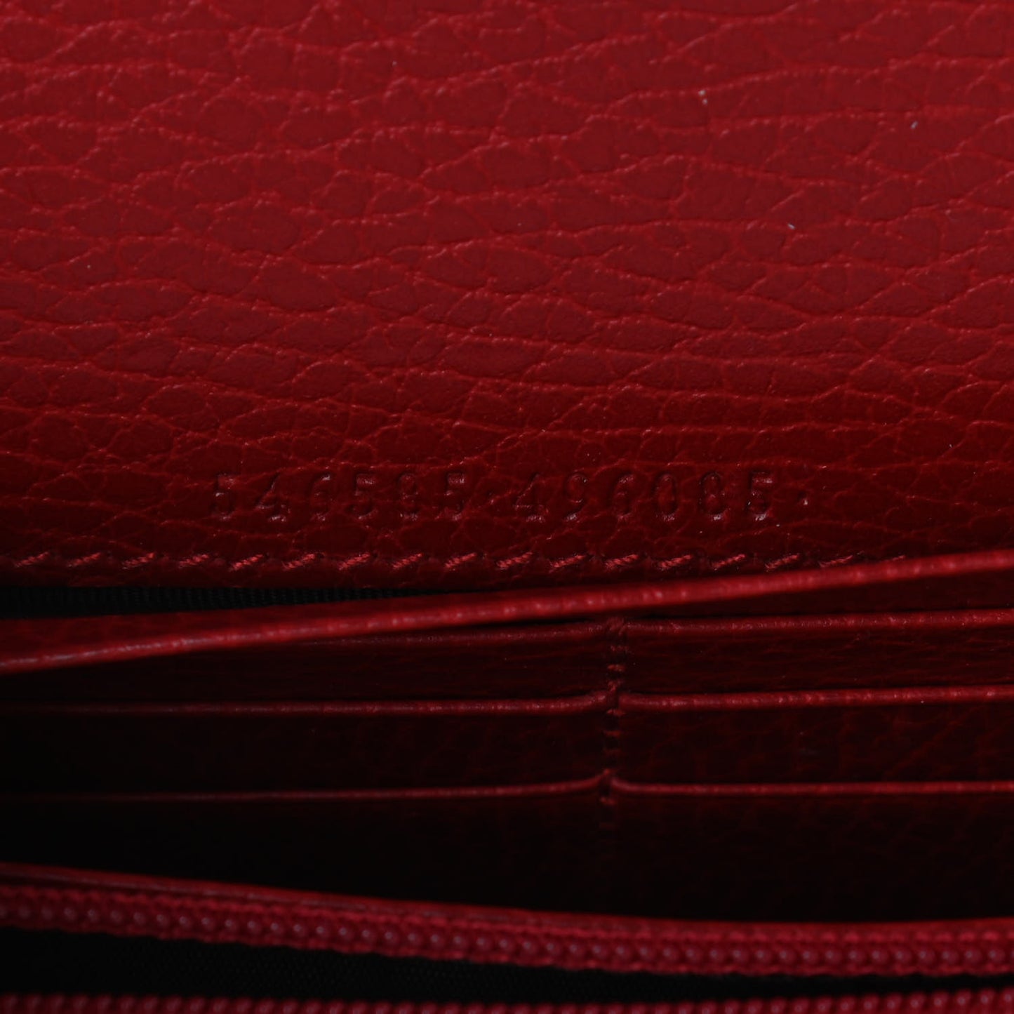 Dollar Calfskin Petite GG Marmont Wallet Chain Bag Hibiscus Red