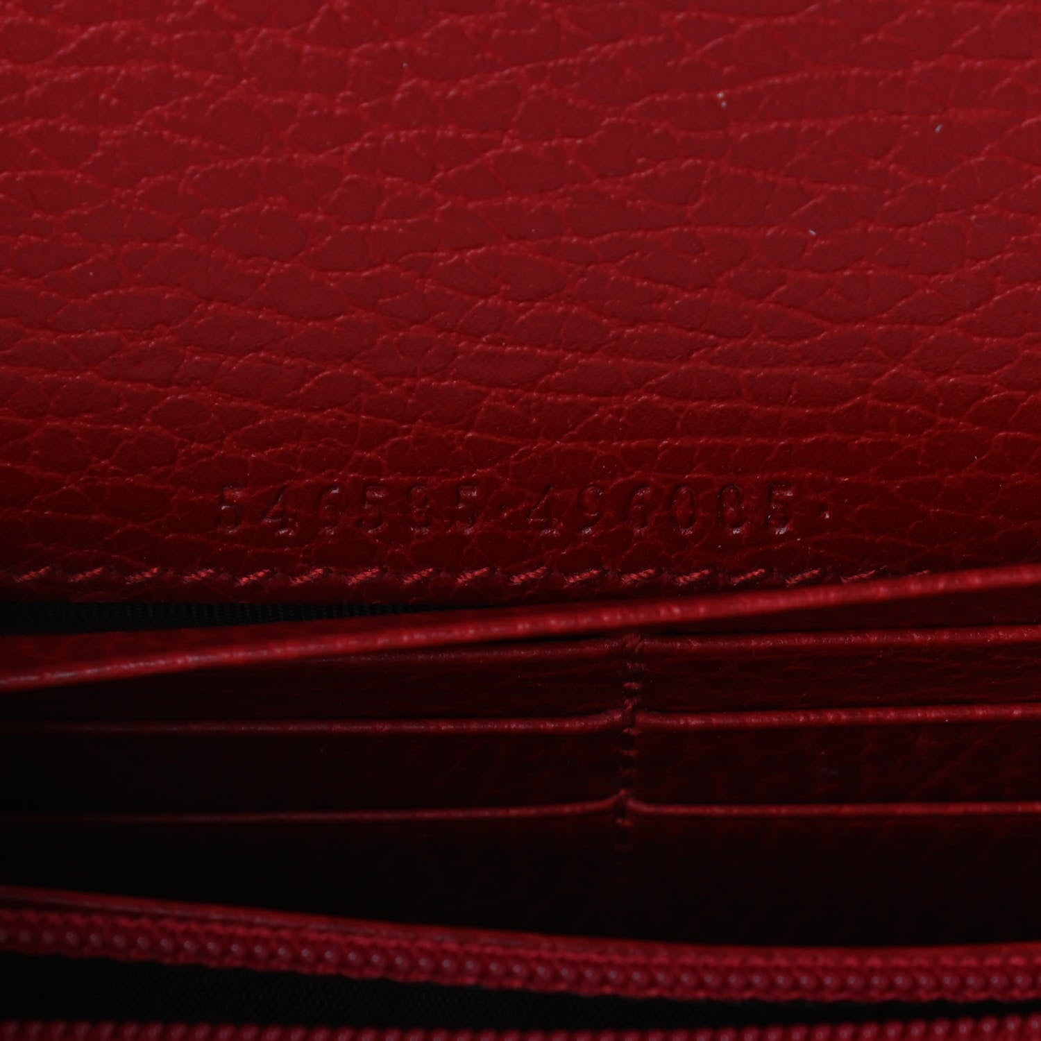 Gucci Dollar Calfskin Petite GG Marmont Wallet Chain Bag Hibiscus Red 5 of 10