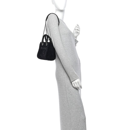 Chanel Lurex Canvas Mini Deauville Tote Black 2 of 11