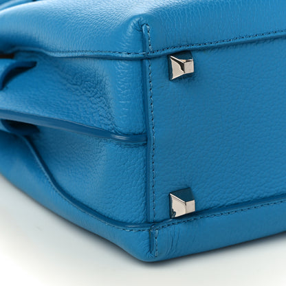 MCM Grained Calfskin Mini Milla Tote Sky Blue 7 of 8
