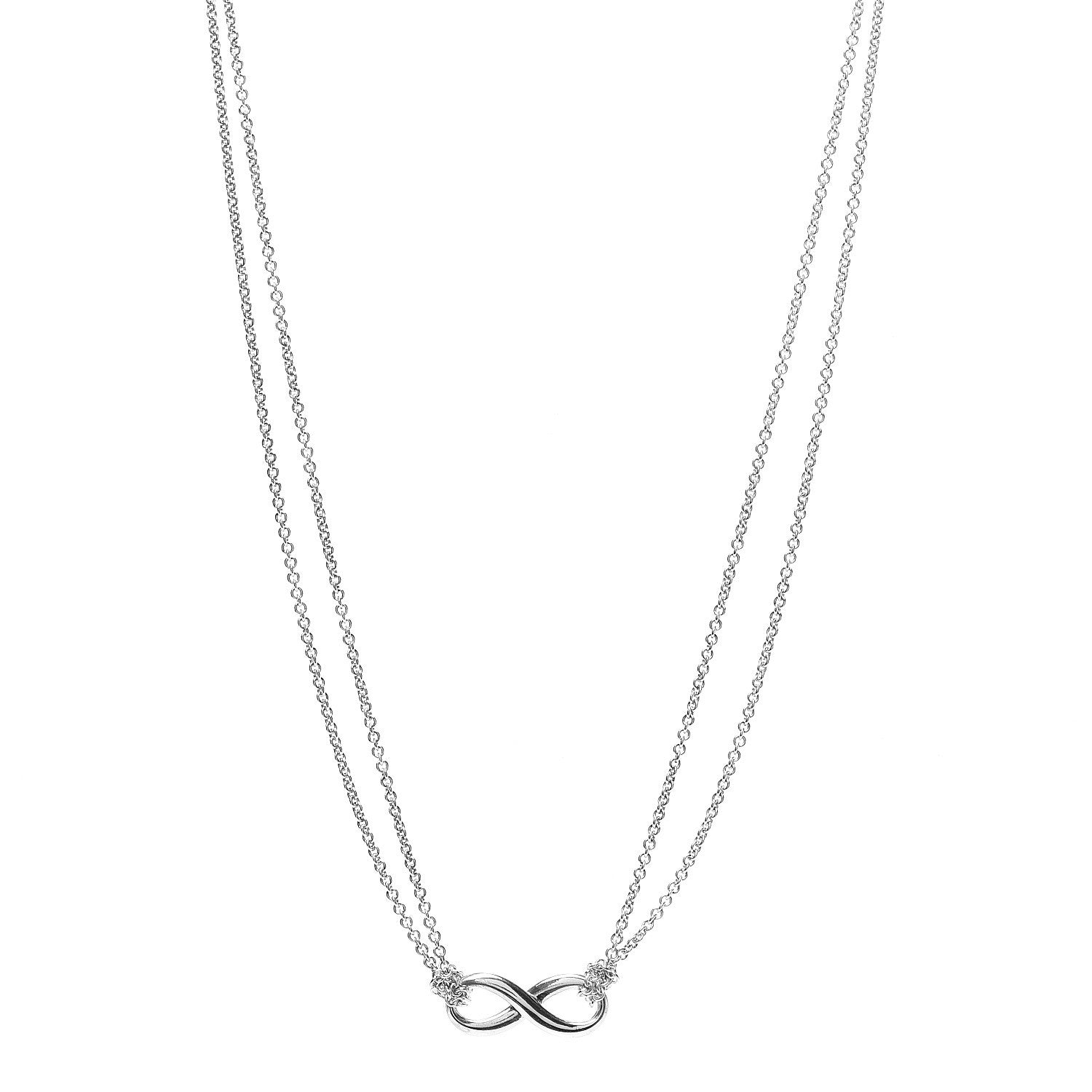 Tiffany Sterling Silver Infinity Pendant Necklace 1 of 6