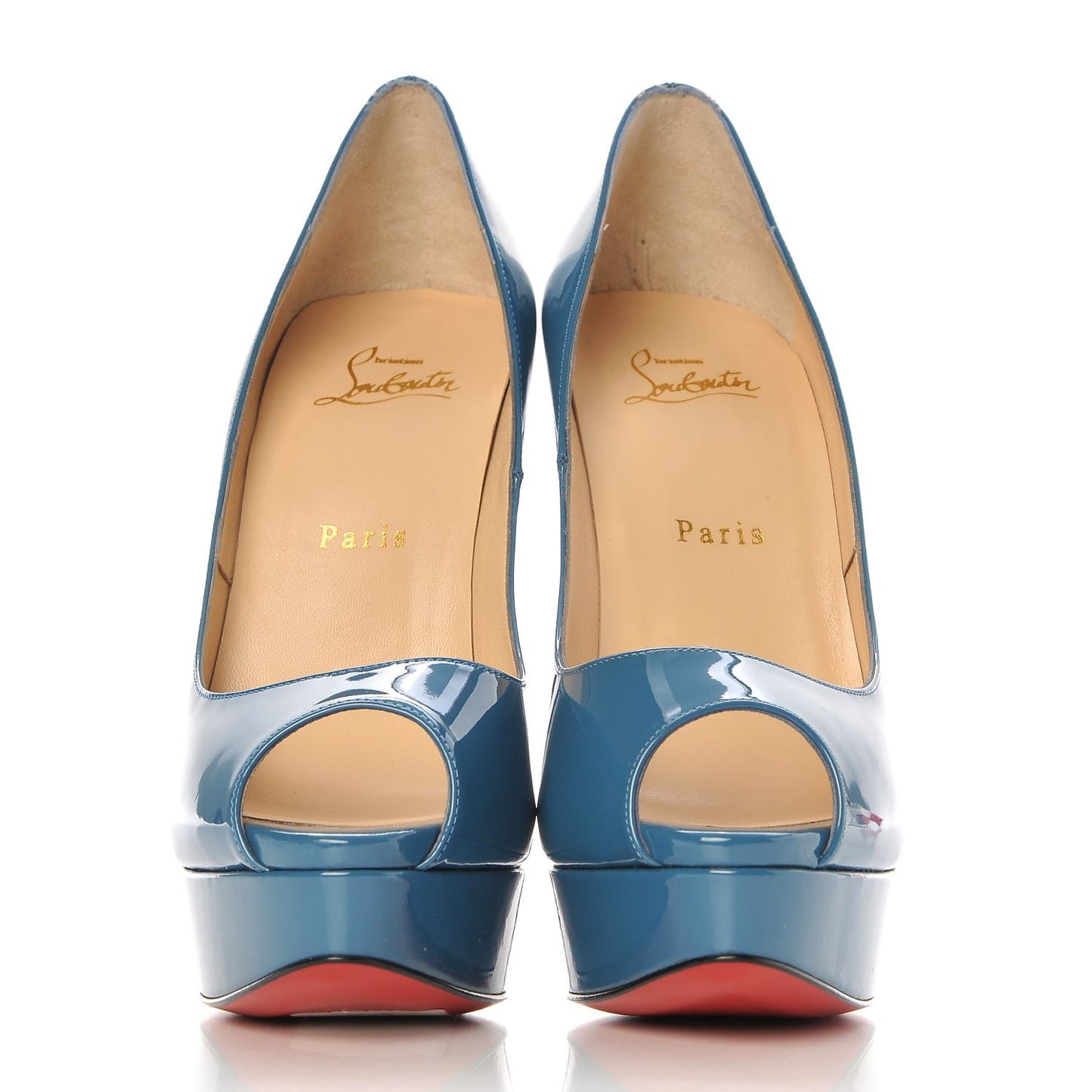 Patent Lady Peep 150 Pumps 39.5 Ocean