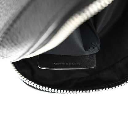 Burberry Pebbled Calfskin Logo Embossed Thornton Messenger Bag Black 7 of 13